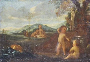 Putti in un paesaggio